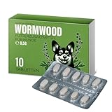 Saint Nutrition® Wormwood - Wurmkur Hund - Entwurmungsmittel für Hunde - Natürliche Kräuterformel mit Wermutkraut Extrakt - Ergänzungsfuttermittel für eine optimale Unterstützung - 10 Tabletten