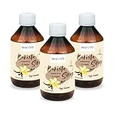 Lean:Life - Barista Sirup zuckerfrei - Vanille – 3 x 250 ml - vegan und kalorienarm – Kaffeesirup für kalte & heiße Getränke - Cappuccino, Kaffee, Latte Macchiato