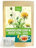 TeeLux Löwenzahn Tee Beutel 100 Stück, Vegan, Löwenzahnwurzel & Blätter, Reiches Aroma, Natürlicher Koffeinfreier Kräutertee