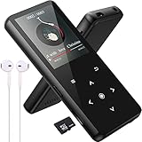 MP3 Player Bluetooth 5.0 Sport Musik-Player 32GB HiFi Verlustfreier Ton Walkman Eingebauter HD-Lautsprecher, Video, Sprachaufnahme, FM-Radio, E-Book-Reader Unterstützt bis 128GB