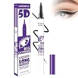 5D Liquid Eyeliner, Matte Eyeliner Stift, Makeup Kajalstift für Glatt Kein Verschmieren, Wasserdicht Langlebig, Schnell Trocknend, für Ein Alltägliches Augen Make up(Schwarz)