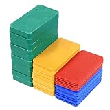 40 Stück Unterlegplatten Kunststoff, 75x40 mm Universal Abstandshalter Kunststoff, Verglasungsklötze Unterlegplättchen, Distanzklötze Keile, 1,5mm/3mm/5mm/10mm