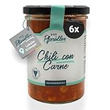 DER PFARÖLLER Chili con Carne – 6 Gläser mit jeweils 400 gr. – leckeres Fertiggericht für Topf & Mikrowelle – Würzig, scharf & schnell zubereitet