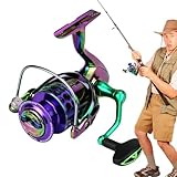 Angelrolle mit Drehung – Spinnrolle für Salzwasser – Rad zum Werfen von Ködern, glatt, für Surfen, Küste, Katzen, Fisch, Forelle, Bässe Abenteuer