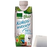 Edeka Bio Kokoswasser kalorienarm fettfrei ohne Zuckerzusatz (330ml Packung) + usy Block