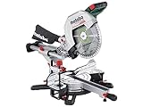 metabo Akku-Kappsäge KGS 18 LTX BL 305-18 V, 305 mm Sägeblatt, 3700 U/min - Bürstenloser Motor, Präzisionsschnitt, Schiebefunktion, beidseitige Neigung, Staubabsaugung, ergonomisch, langlebig