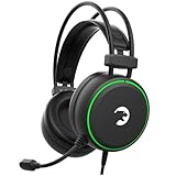 GAMEPOWER Jin X Gaming Headset mit Mikrofon, für PS4 PS5 One PC Switch Kompatibel, kabelgebundene Kopfhörer, 50mm Lautsprecher, 3,5mm Klinke, Schwarz