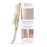 Tangle Teezer Ultimate Detangler Haarbürste – Nasses & Trockenes Haar – Entwirrungsbürste für Alle Haartypen – Zweistufige Borsten Reduzieren Haarbruch & Knoten – Champagner Gold mit Chrom-Finish