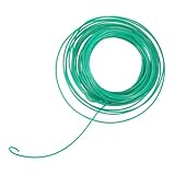 FONDOTIN 1 Rolle Garten Bindedraht Weicher Grüner TPR Beschichteter Pflanzendraht zum Fixieren von Pflanzen Vielseitig Einsetzbar für Blumen Tomaten und Gartenarbeiten