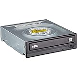 Hitachi-LG GH24 Internal DVD Drive, DVD-RW CD-RW ROM Rewriter for Laptop/Desktop PC, Windows 10 Compatible, M-Disc Support, 24x Write Speed (Bare Drive) - Black