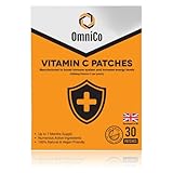 OmniCo Vegane Vitamin C Patches - 2500mcg 30 Pflaster - Hohe Festigkeit - Natürliche VIT C Transdermale Hautpflaster, topische Vitaminpflaster - Veganes & Vegetarisches Vitamin C Dermal Patch