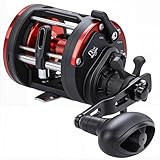 Sougayilang Trolling Reel Level Wind Conventional Reel Graphit Body Fishing Reel, Durable Stainless-Steel, Large Line Capacity-30L