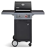 Enders® Gasgrill BOSTON BLACK 2 TURBO, 2-Brenner aus Edelstahl, TURBO ZONE & HEAT RANGE Brenner-Technologien von Enders®, kleier Grill, Grillwagen, Außenküche #88616