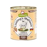 GranataPet Liebling's Mahlzeit Lamm & Kartoffel, Nassfutter für Hunde, Hundefutter ohne Getreide & ohne Zuckerzusätze, Alleinfuttermittel, 6 x 800 g