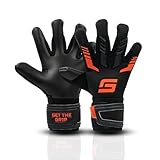 GRIPMODE Torwarthandschuhe Kinder mit Fingersave Junior Red 2.0 - Torhüter Handschuhe mit einzeln entnehmbarem Fingerschutz - Fußball Torwarthandschuhe mit Belag aus Latex für Guten Grip - Größe 6