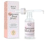 Gesichtsserum für intensive Feuchtigkeit & glattere Haut - Vegan, silikonfrei, ohne Farbstoffe & Parfum, Made in Germany, BEAUTY GLAM - Hyaluronic Boost Serum - 30 ml