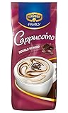 KRÜGER Family Cappuccino Double Schoko, aromatisiertes Getränkepulver mit löslichem Bohnenkaffee, koffeinhaltig, Instant Kaffee, 500 g Beutel