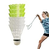 Federbälle Badminton Bälle Kunststoff Badminton Federbälle Badminton Bälle Naturfederbälle Federball Shuttle Federbälle Nylon Badminton Bälle Für Anfänger Badmintonbälle Für Sport, Training, Bewegung