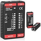 SURFOU Lan Tester Netzwerk Kabeltester, Rj45 Netzwerktester Für Cat7 Cat6 Cat Kabel, Netzwerkkabel Kabelprüfer Ethernet Network Cable Testgerät, Netzwerkkabeltester Internet Lan-kabel Prüfgerät