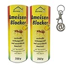 ILODA Einkaufswagenchip aus Metall + 2X 250g Ameisen-Pulver, Ameisen Streu- und Gießmittel, Pulver gegen Ameisen, Ameisenstopp, Ameisenabwehr