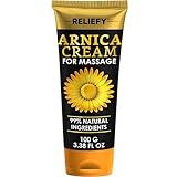 Reliefy Arnika Salbe Hochkonzentriert, 100 ml – Intensive Natürliche Massage Muskel- und Gelenkcreme, schnell wirkendes Gel mit Arnika-Montana-Extrakt für ein Tiefenwirksames Massageerlebnis