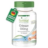 Fairvital | Chitosan 500mg - 120 Tabletten - HOCHDOSIERT - natürlicher Ballaststoff