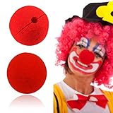 EROSPA® - Clown-Nase - Schaumstoff - Rot - 2 Stück - Karnevel Fasching Halloween