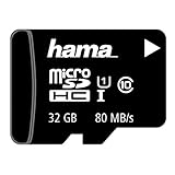 Hama microSD | microSDHC | microSDXC Karte 32GB 80MB/s Übertragungsgeschwindigkeit Class 10 microSD Speicherkarte im Mini-Format Mini SD z. B. für Android Handy, Smartphone, Tablet, Nintendo UHS-I