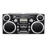 Retro Bluetooth Boombox mit CD-Player, AM/FM Radio, SD Slots, AUX & USB - Tragbare Musik für Zuhause, Strand oder Outdoor