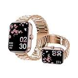 Wizvox 2025 Schlaftracker - 𝐁𝐥𝐮𝐭𝐳𝐮𝐜𝐤𝐞𝐫𝐦𝐞𝐬𝐬𝐮𝐧𝐠 Uhr Bluetooth Verbunden 1.9' Uhr Mit Blutdruckmessung Modischer Begleiter F57L0719,GoldSteel