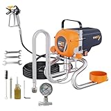 MAXXT Airless-Farbspritzgerät | 226 bar Hochdruck | 1,6 L/min Maximaldurchfluss | 7,5 m Hochdruckschlauch | Spray-Tip 517 | Inkl. Druckregelung & robustem Schlauchdesign