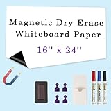 Magnetisches Whiteboard-Kontaktpapier, Modell D021, 40,4 x 61 cm, selbstklebendes Whiteboard für Wand, selbstklebend, magnetisch, trocken abwischbar, Whiteboard-Aufkleber