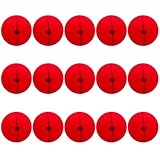 15 rote Clownsnasen aus Schaumstoff, Zirkus-Kostüm-Nasen für Halloween, Weihnachten, Partys, Festivals, Verkleidungen, Streiche, Witze, 5,1 cm