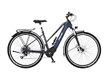 FISCHER E-Bike Trekking VIATOR 8.0i, Elektrofahrrad für Damen und Herren, RH 45 cm, Mittelmotor 90 Nm, 36 V Akku, sattblau