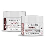 RevitaLAB Hyaluron Anti-Aging Tages- und Nachtcreme mit Retinol, Kaviar und roten Trauben, für Alter zwischen 50 und 65, 50 ml (Multipack)