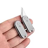 BEEK Mini Messer Taschenmesser, EDC Klappmesser, Schlüsselanhänger Messer Klein, Mini Cuttermesser, Paketöffner, Kleine Geschenke für Männer Frauen