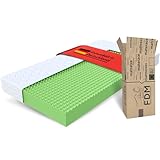 FDM Matratze 180x200 cm - Atmungsaktive & Wärmeisolierende Mattress aus Polyurethanschaum - Härtegrad H3– Mittelfest - Höhe 12 cm - Bezug Waschbar bei 30°C - Hypoallergen & Antibakteriell