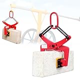 Generisch Hochleistungs-Steinhebeklemmen mit Hängering – Pflasterzange aus Stahl für Granit- und Plattenheber, Tragkraft 260/280/325 kg (Öffnung 10–30 cm)