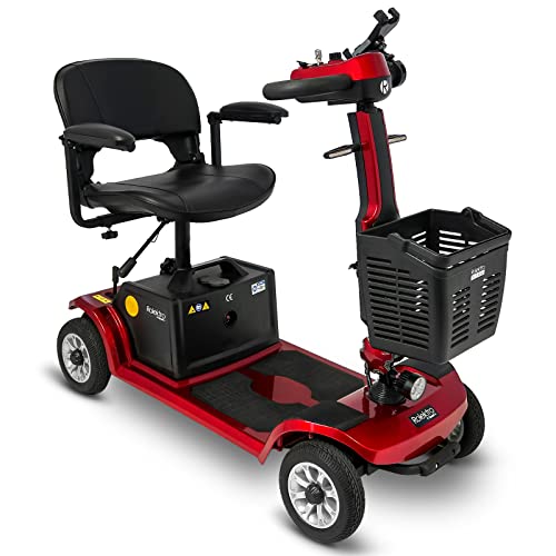 Rolektro E-Quad 6 Seniorenmobil - 4-rad Elektromobil klappbar - Seniorenfahrzeug 6 km/h ohne Führerschein - Krankenfahrstuhl elektrisch 50cm breit - Mobilitätsroller Vierrad für Erwachsene kompakt