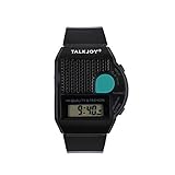 TalkJoy Sprechende Armbanduhr Sprachfunktion Uhrzeit Ansage Zeitansage schwarz Wecker Blindenuhr Seniorenuhr Digitale LCD