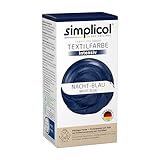 Simplicol Textilfarbe, flüssige Farbe, Pulver, 2-teiliges Set, Nacht - Blue