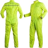 A-Pro Wasseranzung Wasserdicht Motorrad Hoehe Sichtbarkeit Regenanzug Fluo XXL