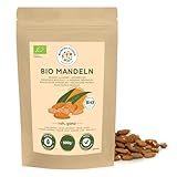 Mandeln BIO 500g von Munchilycious, rohe Mandeln, ungeröstete und ungesalzene Mandeln, Nüsse Snacks, Keto, Perfekt für die Zubereitung von Mandelmilch und Mandelmehl