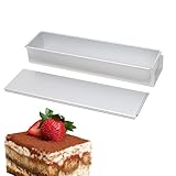 CookiePot Kuchenform, Auflaufform, Backform, Backblech, Kuchenform, Aluminium-Mousseform mit Deckel, Brottopf, abnehmbar, rechteckig, antihaftbeschichtet, für Käse,