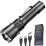 klarus XT21X Pro 4400 Lumen Superhelle LED Taschenlampe, 336 Meter,USB Wiederaufladbar Taschenlampen