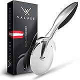 VALUXE® [Das Original] Pizzaschneider - Premium Pizzaroller aus Edelstahl - Professioneller und handlicher Pizza Cutter - Mit rutschfestem Griff - Für maximalen Erfolg in der Küche