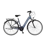 Fischer E-Bike City, CITA 2.1i Elektrofahrrad für Damen und Herren, RH 41 cm, Mittelmotor 65 Nm, 36 V Akku im Rahmen, saphirblau matt, 28 Zoll