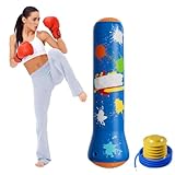 Boxsack – aufblasbarer Boxsack, springender Boxsack | Boxsack mit Pumpe, Box-Set für Kinder, Karate, TTAE Kwon Do, Kickboxen, Thailändische Übungen