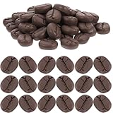 Abaodam 50 Stück Simulierte Kaffeebohnen Künstliche Bohnen Brotstangen Mini Küche Künstlicher Kaffee Künstliche Lebensmittel Display Schokoladenformen Kunstpflanzen Indoor