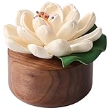 Vobumix Passiver Blumendiffusor Für Ätherische Öle, Mini-Keramik-ätherisches Öl, Kleiner Diffusor, Magnolienblüten-Porzellan-aromatherapie-diffusoren Für Das Heimbüro